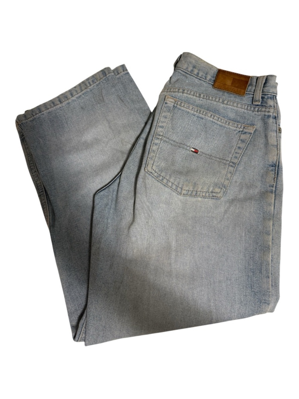Vintage Tommy Hilfiger Women's Light Blue Boyfriend Jeans